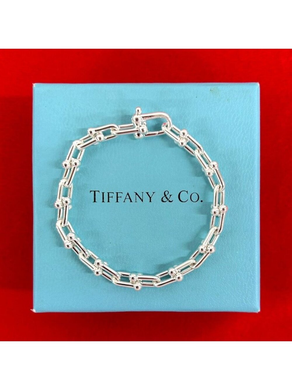 Tiffany & Co Smo Roulis Link 925 Sterling Silver Bracelet